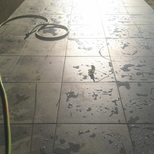 Chantier de dallage terminé